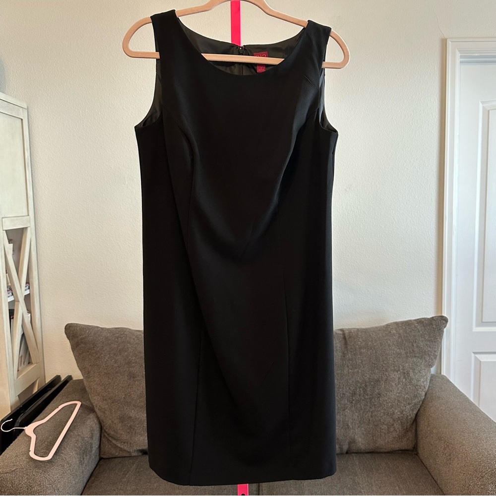 212 Collection Black Tie Style Shift Dress Size 12 NWT